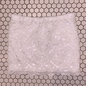 One of a kind white lace skirt